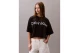 Calvin Klein Logo Graphic Boxy Cropped Κοντομάνικο T-Shirt Μαύρο