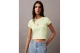 Calvin Klein Γυναικείο Κοντομάνικο Crop Top Λαχανί