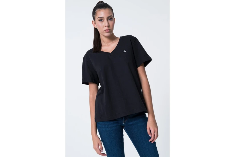 Calvin Klein Monogram Γυναικείο Κοντομάνικο T-Shirt Μαύρο