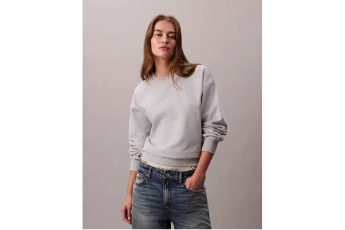 Calvin Klein Monogram Fleece Μπλούζα Με Λαιμόκοψη Γυναικεία (LV047B236G P77)