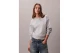 Calvin Klein Monogram Fleece Γυναικεία Μακρυμάνικη Μπλούζα Γκρι