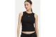 Calvin Klein Cotton Stretch Rib Γυναικεία Αμάνικη Μπλούζα Μαύρη