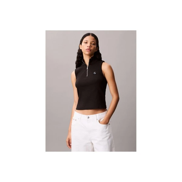 Calvin Klein Sleeveless Quarter Zip Μπλούζα Αμάνικη Γυναικεία (LV047C909G UB1)