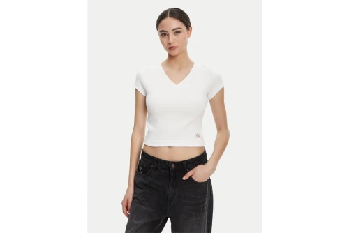 Calvin Klein Μπλούζα Κοντομάνικη Rib (LV047C910G YAF)