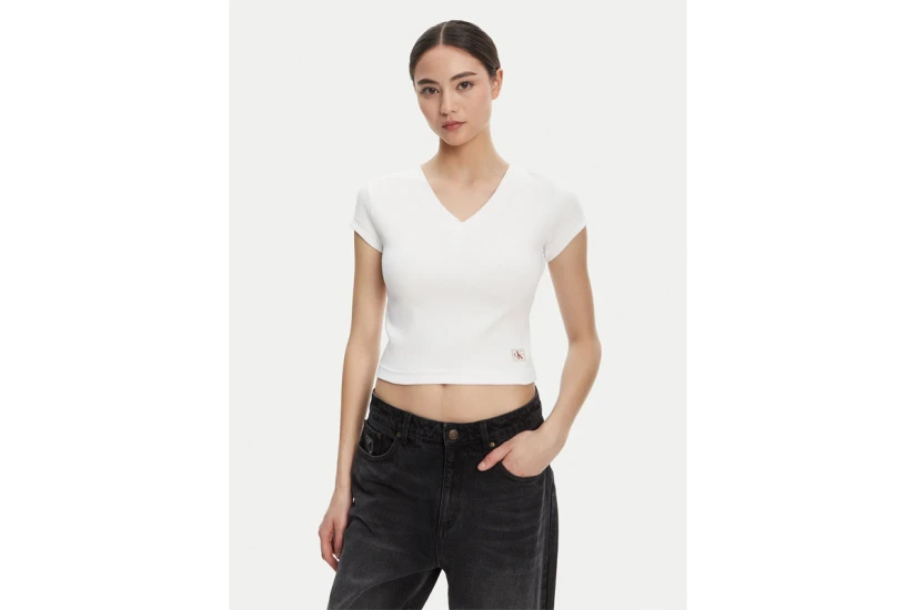 Calvin Klein Μπλούζα Κοντομάνικη Rib (LV047C910G YAF)