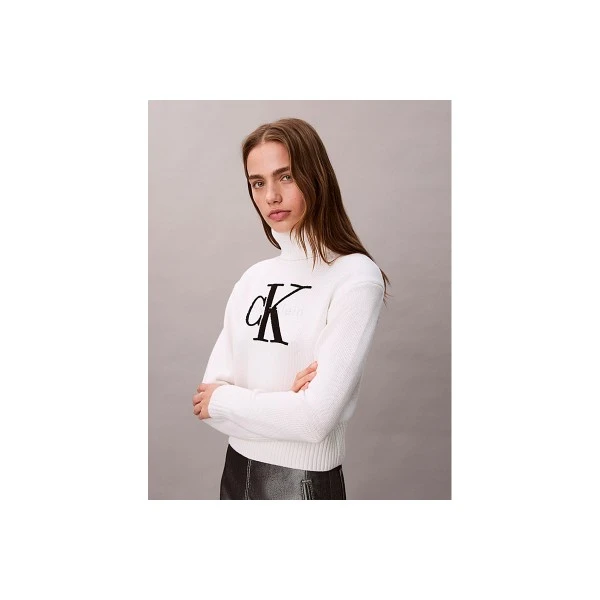 Calvin Klein Soft Chenille Πουλόβερ Με Ψηλό Λαιμό Γυναικείο (LV047D354G YAA)