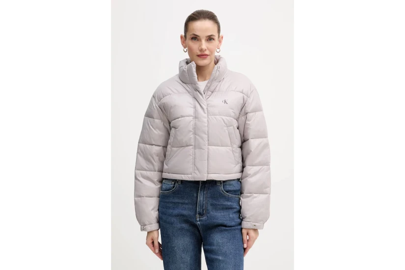 Calvin Klein Shine Cropped Γυναικείο Μπουφάν Puffer Λιλά