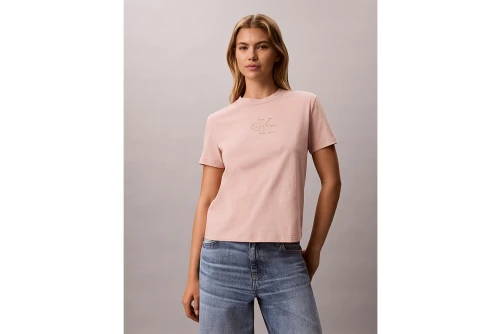 Calvin Klein Glossy Metallic Logo T-Shirt Γυναικείο (LV047D873G 3T3)