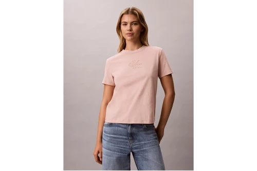 Calvin Klein Glossy Metallic Logo T-Shirt Γυναικείο (LV047D873G 3T3)