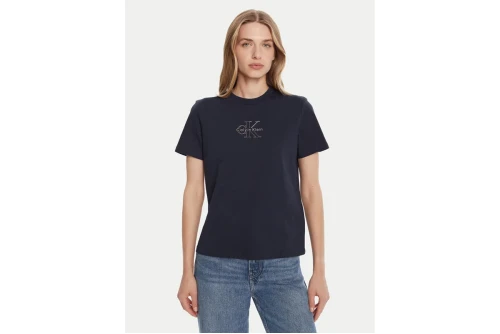 Calvin Klein Glossy Metallic Logo T-Shirt Γυναικείο (LV047D873G UB1)