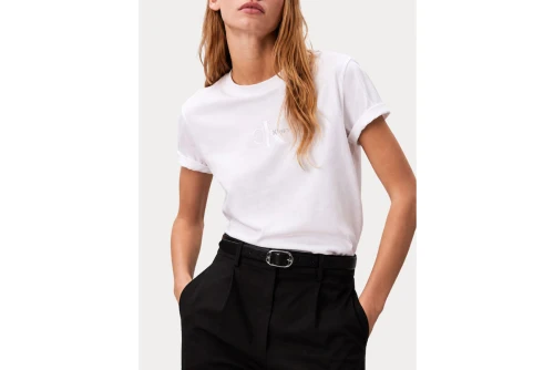 Calvin Klein Glossy Metallic Logo T-Shirt Γυναικείο (LV047D873G YAF)