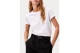 Calvin Klein Glossy Metallic Logo Γυναικείο Κοντομάνικο T-Shirt Λευκό