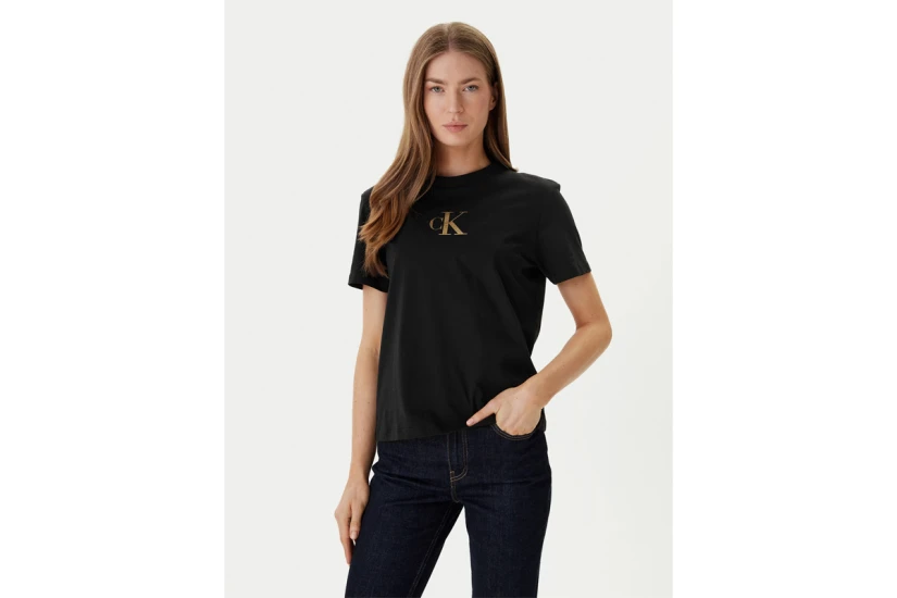 Calvin Klein Classic Fit Γυναικείο Κοντομάνικο T-Shirt Μαύρο