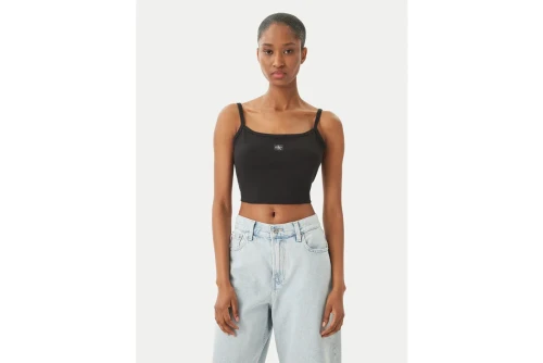 Calvin Klein Ribbed Cotton Cami Crop Top Αμάνικο Γυναικείο (LV047F221G UB1)