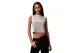 Calvin Klein Sporty Ringer Γυναικεία Αμάνικη Μπλούζα Γκρι, Λευκή, Μπλε Σκούρο