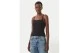 Calvin Klein Cotton Stretch Strap Cami Γυναικεία Αμάνικη Μπλούζα Μαύρη