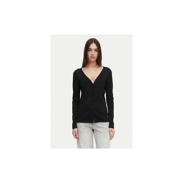Calvin Klein Slim Ribbed Cotton Ζακέτα Βαμβακερή Γυναικεία (LV047G207G UB1)
