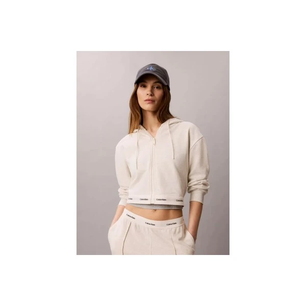 Calvin Klein Cropped Logo Ζακέτα Βαμβακερή Γυναικεία (LV047G252G P4P)