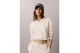 Calvin Klein Cropped Logo Γυναικεία Βαμβακερή Ζακέτα με Κουκούλα Εκρού