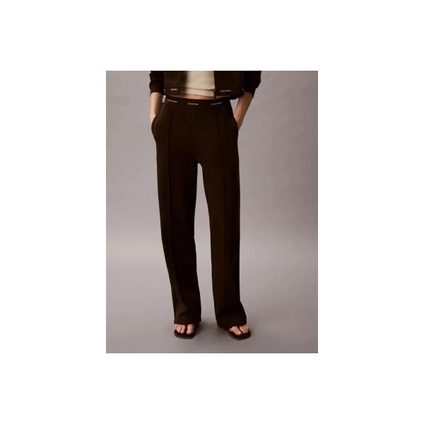 Calvin Klein Logo Waistband Wide Leg Παντελόνι Φόρμας Γυναικείο (LV047G253G TO2)