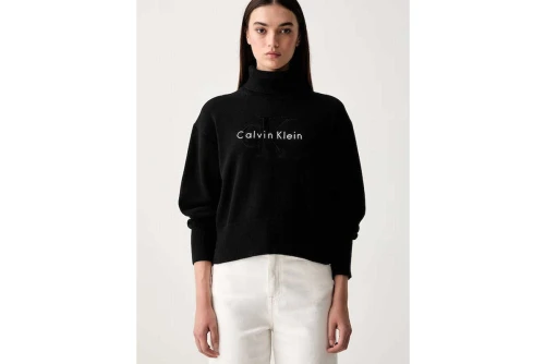 Calvin Klein Monologo Πουλόβερ Με Ψηλό Λαιμό Γυναικείο (LV047H329G UB1)