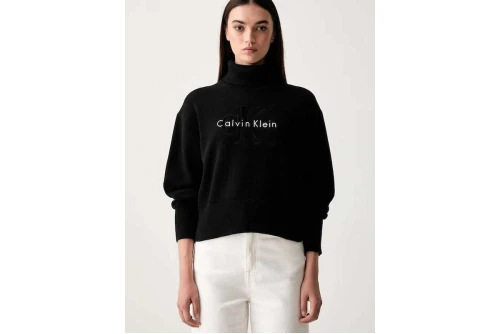 Calvin Klein Monologo Πουλόβερ Με Ψηλό Λαιμό Γυναικείο (LV047H329G UB1)