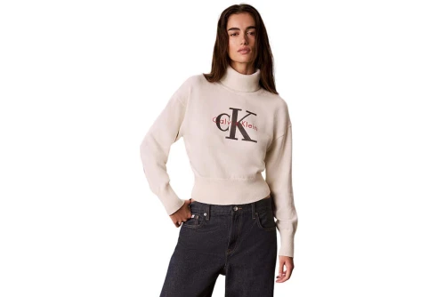 Calvin Klein Monologo Πουλόβερ Με Ψηλό Λαιμό Γυναικείο (LV047H329G YAS)
