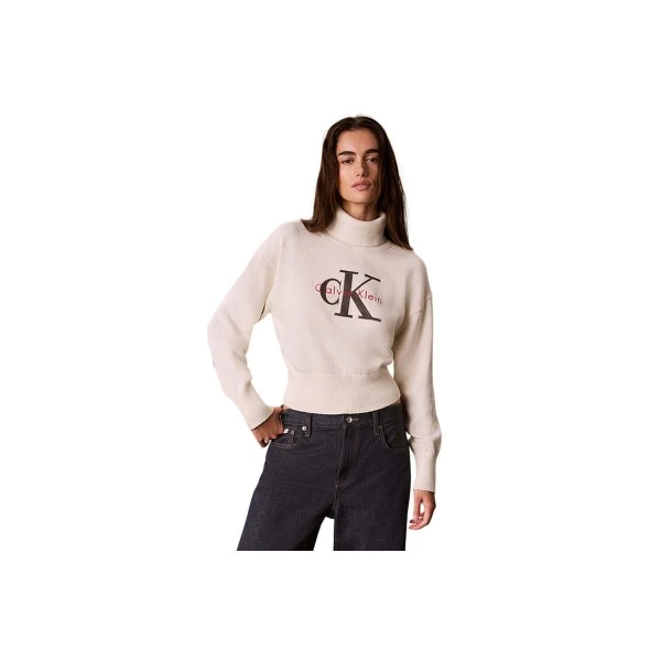 Calvin Klein Monologo Πουλόβερ Με Ψηλό Λαιμό Γυναικείο (LV047H329G YAS)
