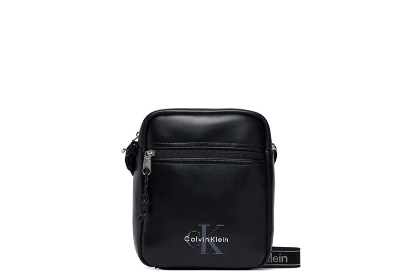 Calvin Klein Bold Logo Webbing Τσαντάκι Χιαστί - Ώμου Μαύρο