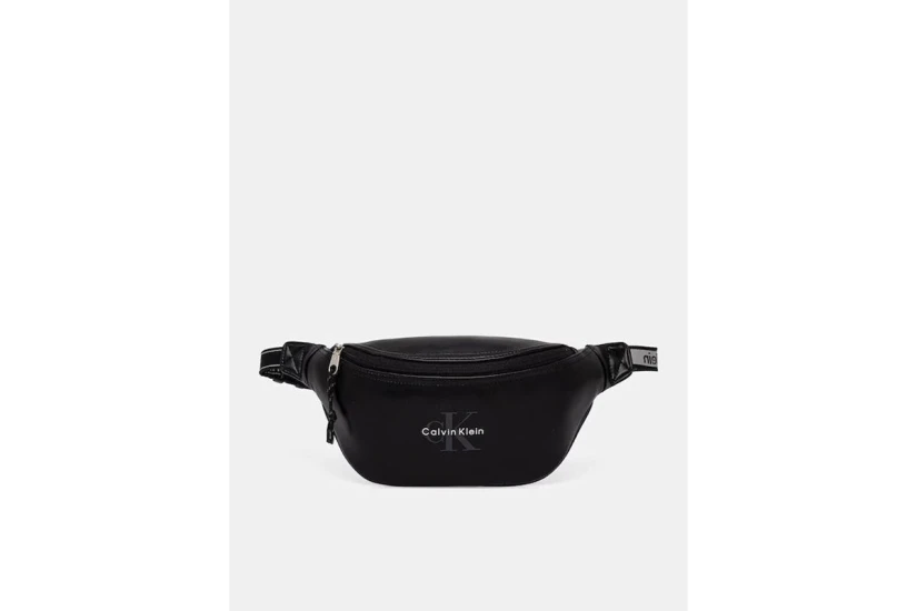 Calvin Klein Bold Logo Webbing Τσαντάκι Μέσης Μαύρο