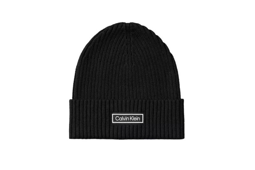 Calvin Klein Cotton Cashmere Blend Χειμερινό Σκουφάκι Μαύρο