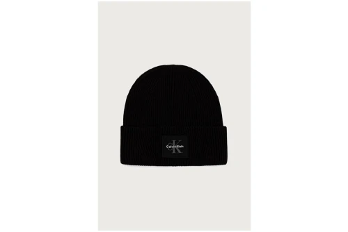 Calvin Klein Monologo Patch Rib Beanie (LV04D8096G UB1)