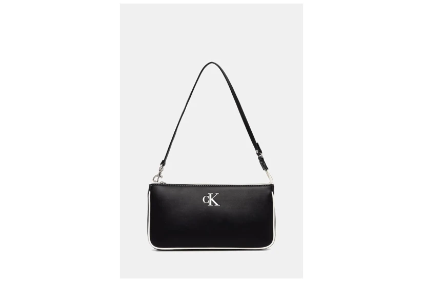 Calvin Klein Contrast CK Convertible Pouch Γυναικεία Τσάντα Ώμου Μαύρη 3L