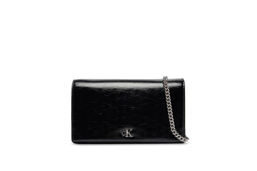 Calvin Klein Metallic On Chain Γυναικείο Πορτοφόλι Μαύρο
