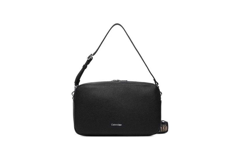 Calvin Klein Webbing 2 Strap Logo Γυναικεία Τσάντα Ώμου - Χειρός Μαύρη