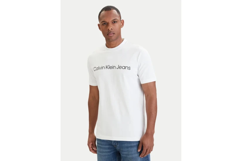Calvin Klein Graphic Logo Ανδρικό Κοντομάνικο T-Shirt Λευκό