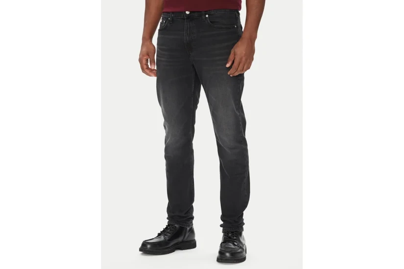 Calvin Klein Slim Tapered Fit Ανδρικό Παντελόνι Τζιν Μαύρο