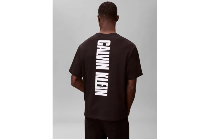 Calvin Klein Heavy Jersey Logo Ανδρικό Κοντομάνικο T-Shirt Μαύρο, Λευκό