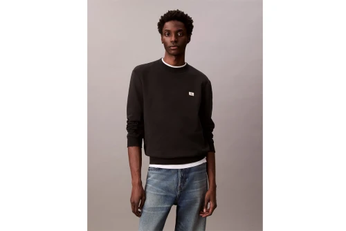 Calvin Klein Cotton Terry Badge Μπλούζα Με Λαιμόκοψη Ανδρική (LV04RC273G UB1)