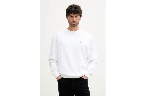Calvin Klein Cotton Terry Badge Μπλούζα Με Λαιμόκοψη Ανδρική (LV04RC273G YAF)