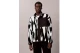Calvin Klein Printed Relaxed Ανδρικό Μπουφάν Sherpa Μαύρο, Λευκό
