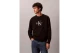 Calvin Klein Terry Monologo Ανδρική Μακρυμάνικη Μπλούζα Μαύρη