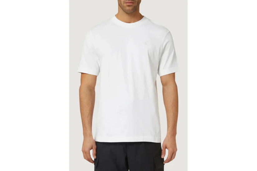 Calvin Klein Monogram Logo Ανδρικό Κοντομάνικο T-Shirt Λευκό