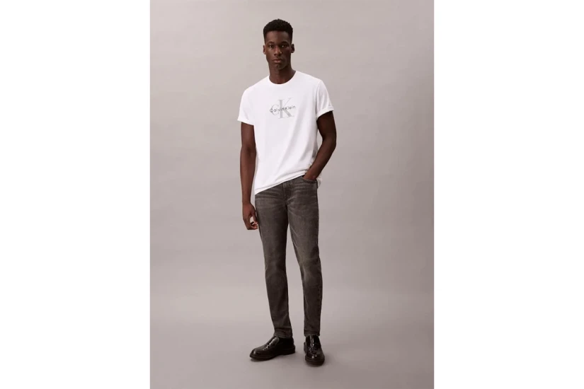 Calvin Klein Slim Tapered Ανδρικό Παντελόνι Τζιν Γκρι