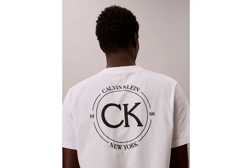 Calvin Klein Embroidered Logo Ανδρικό Κοντομάνικο T-Shirt Λευκό