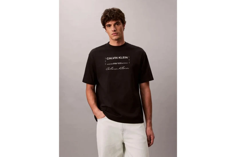 Calvin Klein Graphic Seasonal Ανδρικό Κοντομάνικο T-Shirt Μαύρο