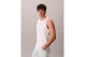 Calvin Klein Monogram Logo Ανδρική Αμάνικη Μπλούζα Λευκή