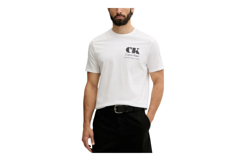 Calvin Klein Resort Graphic Ανδρικό Κοντομάνικο T-Shirt Λευκό