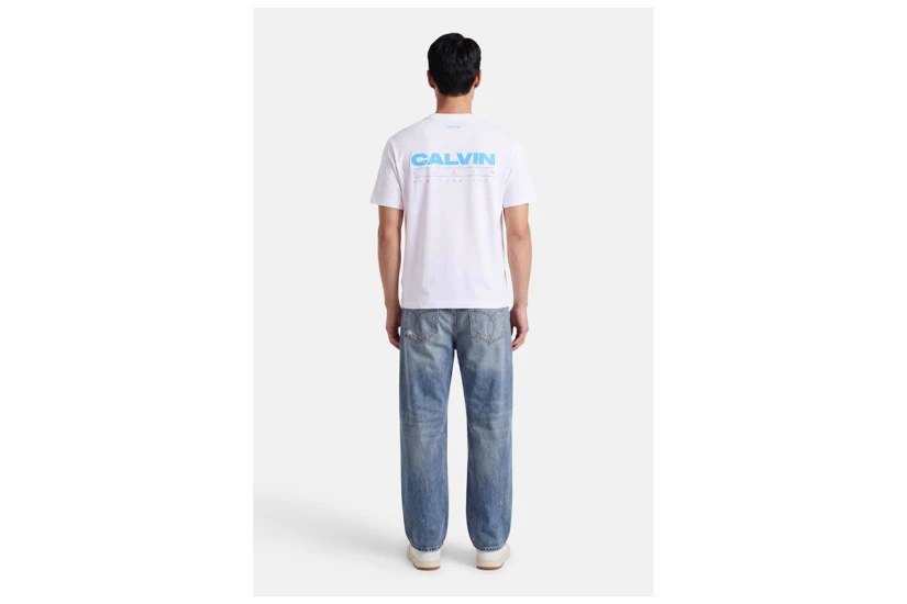 Calvin Klein Relaxed Back Logo Ανδρικό Κοντομάνικο T-Shirt Λευκό