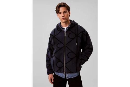 Calvin Klein Emblem Fleece Ζακέτα Sherpa Ανδρική (LV04RH251G CCI)